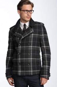 Dolce & Gabbana Plaid Crop Wool Peacoat