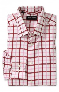 David Donahue Traditional Fit Plaid Dress Shirt