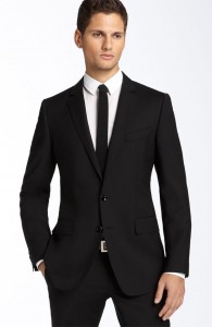 Dolce & Gabbana Black Stretch Wool Suit