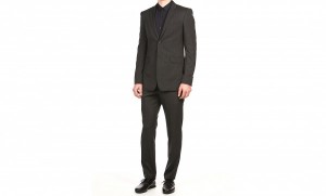 Lad Musician Super 130s Gabardine Charcoal Nano Suit