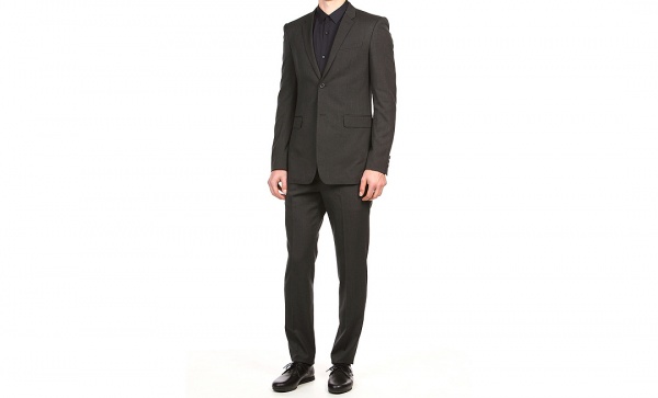Lad Musician Super 130s Gabardine Charcoal Nano Suit