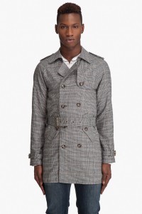 Shades of Grey Plaid Trench Coat