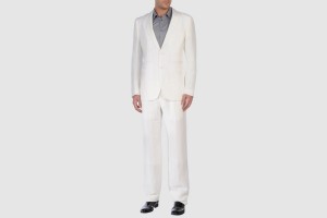 Armani Collezioni White Linen Suit