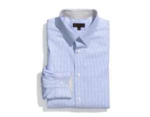 Ben Sherman Trim Fit White Dot Blue Dress Shirt