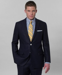 Brooks Brothers Irish Linen Fitzgerald Fit Navy Suit