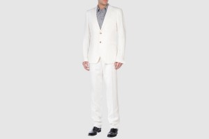 Costume National Homme White Linen Suit