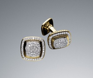 David Yurman Diamond Pave Cufflinks
