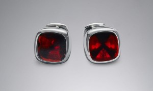 David Yurman Signet Cufflinks in Garnet