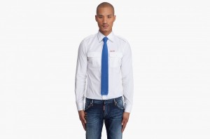 Dsquared2 Blue Knit Silk Tie