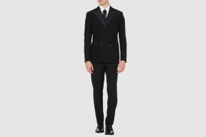Gai Mattiolo Couture Double Breasted Black Suit