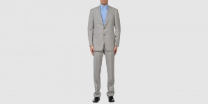 Gucci Grey Striped Wool Suit