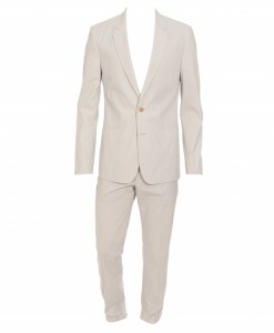 Ivory Pinstriped Suit by Maison Martin Margiela