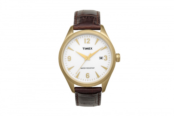 Timex ’50s Vintage’ Leather Strap Watch
