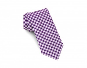 1901 Purple Check Woven Silk Tie
