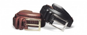 Allen Edmonds Woven Inlay Leather Belt
