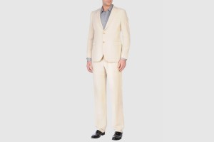 Armani Collezioni Beige Linen Suit