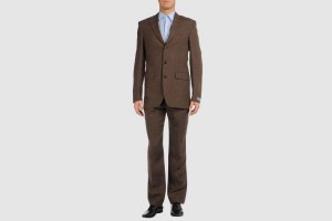 Azzaro Brown Linen Suit