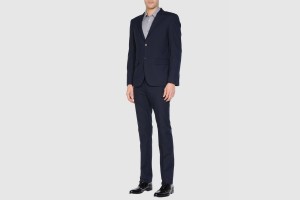 Calvin Klein Collection Navy Cotton Suit