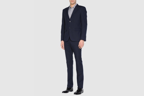 Calvin Klein Collection Navy Cotton Suit
