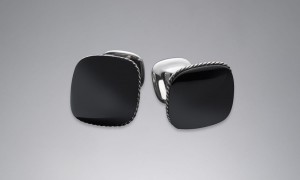 David Yurman Streamline Cushion Cufflinks in Black Onyx