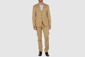 Maco Beige Cotton Suit