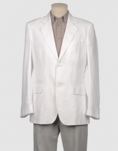Matinique White Linen Blazer