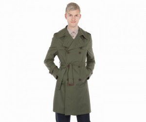 Melinda Gloss Long Cotton Trench Coat