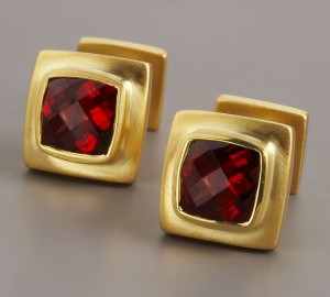Robin Rotenier Garnet Cufflinks