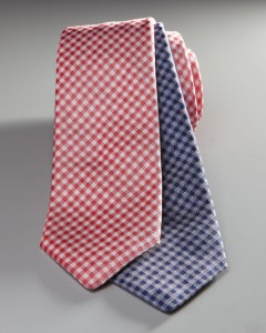 Salvatore Ferragamo Lockness Gingham Silk Tie
