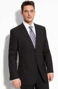 Santorelli ‘Rockin Sartorial’ Black Wool Blend Suit