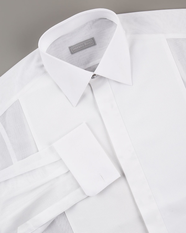 Stefano Ricci Pique-Front Formal Shirt