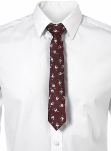 Burgundy Top Hat & Cane Tie