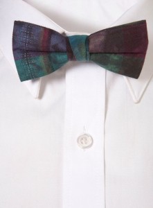 Green Madras Check Bow Tie