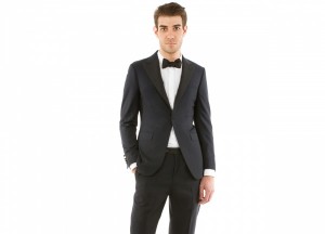 Hickey Freeman for Opening Ceremony Navy Weave Dinner Jacket