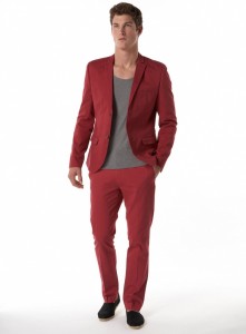 Topman Limited Edition Raspberry Skinny Suit