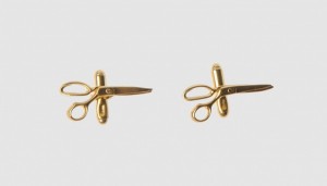 Mateo Bijoux Gold Tone Scissor Cufflinks
