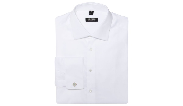 Piatelli White Pique Dress Shirt