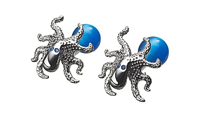 Tateossian London Silver Octopus Cufflinks