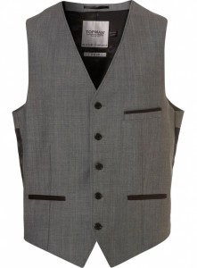 Topman Grey Gable Waistcoat