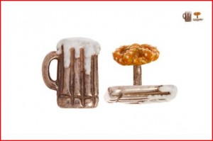 Beer and Pretzel Cufflinks at Barneys