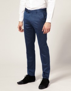 Ben Sherman Blue Tonic Flat Front Pants