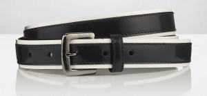 Dolce & Gabana Patent Striped Belt