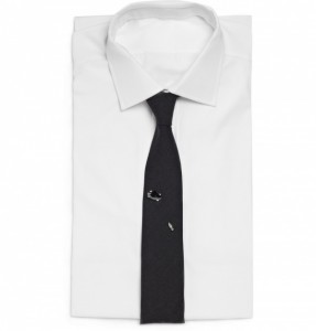 Lanvin Hermatite Crystal Tie Pin
