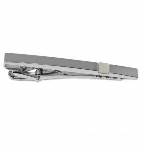 Lanvin Platinum Plated Tie Bar