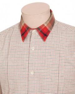 Adam Kimmel Detachable Collar Check Shirt