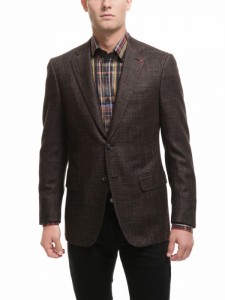 Isaia Textured Wool Blend Two-Button Blazer