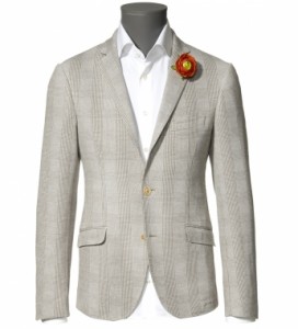 Etro Beige Plaid Two Button Sport Coat