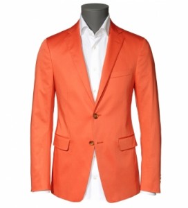 Etro Bright Orange Two Button Sport Coat