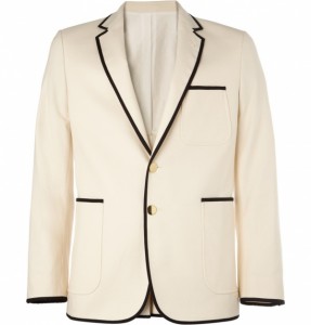 Maison Kitsuné Piped Cotton-Canvas Dinner Jacket