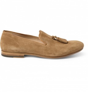 Alexander McQueen Light Brown Suede Tassel Loafers